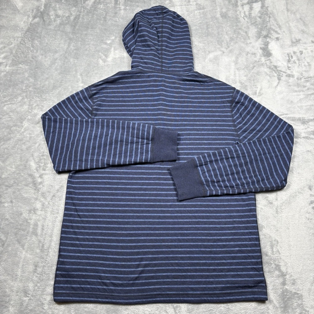 Polo Ralph Lauren Mens Navy Blue Striped Hoodie L/S Shirt Retail $99 Size Large - Picture 9 of 9